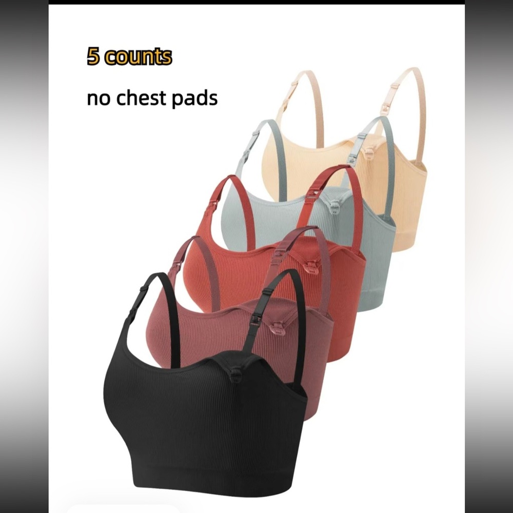 Women's Maternity Seamless Bralette Set of 5